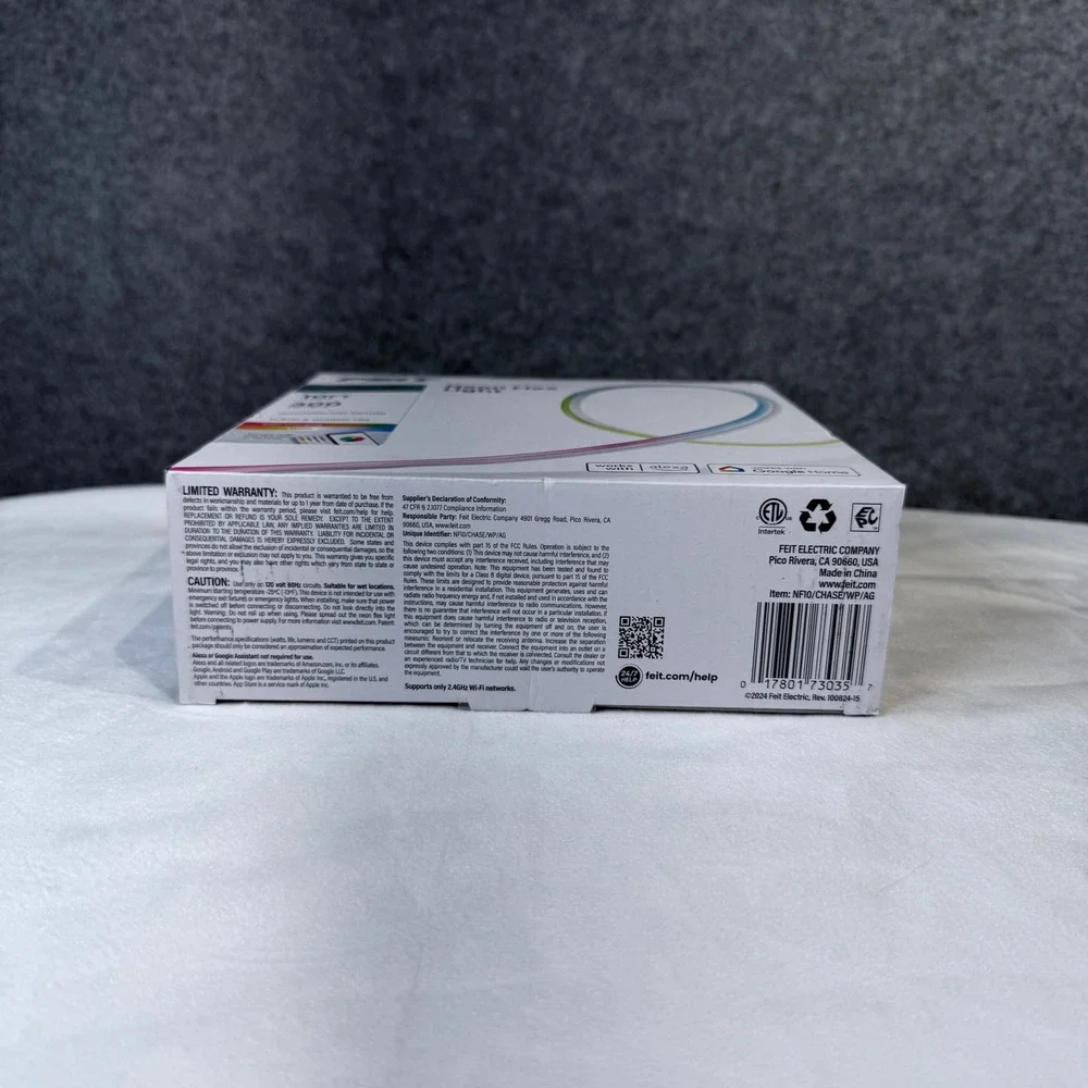 FEIT ELECTRIC Neon Flex Light 10FT RGB Wi-Fi‎ Dimmable Remote Control Smart
